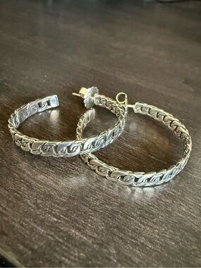 John Hardy Curb Link Hoop Earrings